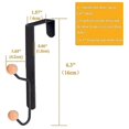 thumbnail image 2 of 4packs Over The Door Double Hanger Hooks, Sturdy Over Door Wooden Hooks Holds, Over The Door Hooks Banmo, 2 of 5