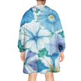 thumbnail image 2 of Wearable Oversized Blanket,Pioneer Flower Floral Print Pattern Wearable Blanket Hoodie for Adults,Cozy Hooded Blankets with Super Pockets,Super Warm Fuzzy Pullover for Women & Men, 2 of 6