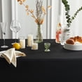 thumbnail image 2 of TRAHOO-Mysky Home Table Cloth 60x102 Inch Black Tablecloth for 6 Foot Table Washable Polyester Rectangle Tablecloth for Buffet Table, Parties, Holiday Dinner, Wedding, 2 of 4