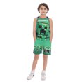 thumbnail image 2 of Minecraft Boys Character Graphic Basketball Jersey and Shorts Set, 2-Piece, Sizes 4-12, 2 of 13