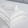 thumbnail image 3 of Superior Spring Blooms Embroidered Cotton Duvet Cover Set, Full/Queen, White/Taupe, 3 of 9