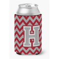 thumbnail image 1 of Letter H Chevron Crimson & Grey Can or Bottle Hugger, 1 of 1