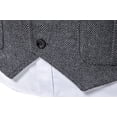 thumbnail image 5 of SWSMCLT Men's Cotton Sleeveless Suit Vest Single Breasted Waistcoat Business Formal Notch Collar Grey 44, 5 of 5