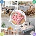 thumbnail image 4 of Red Strawberry Plants Fruit Square Tablecloth,Waterproof Square Table Cover,Wipeable Spillproof Washable Table Cover for Home Kitchen Party Decor 52"x52"(132x132cm), 4 of 6