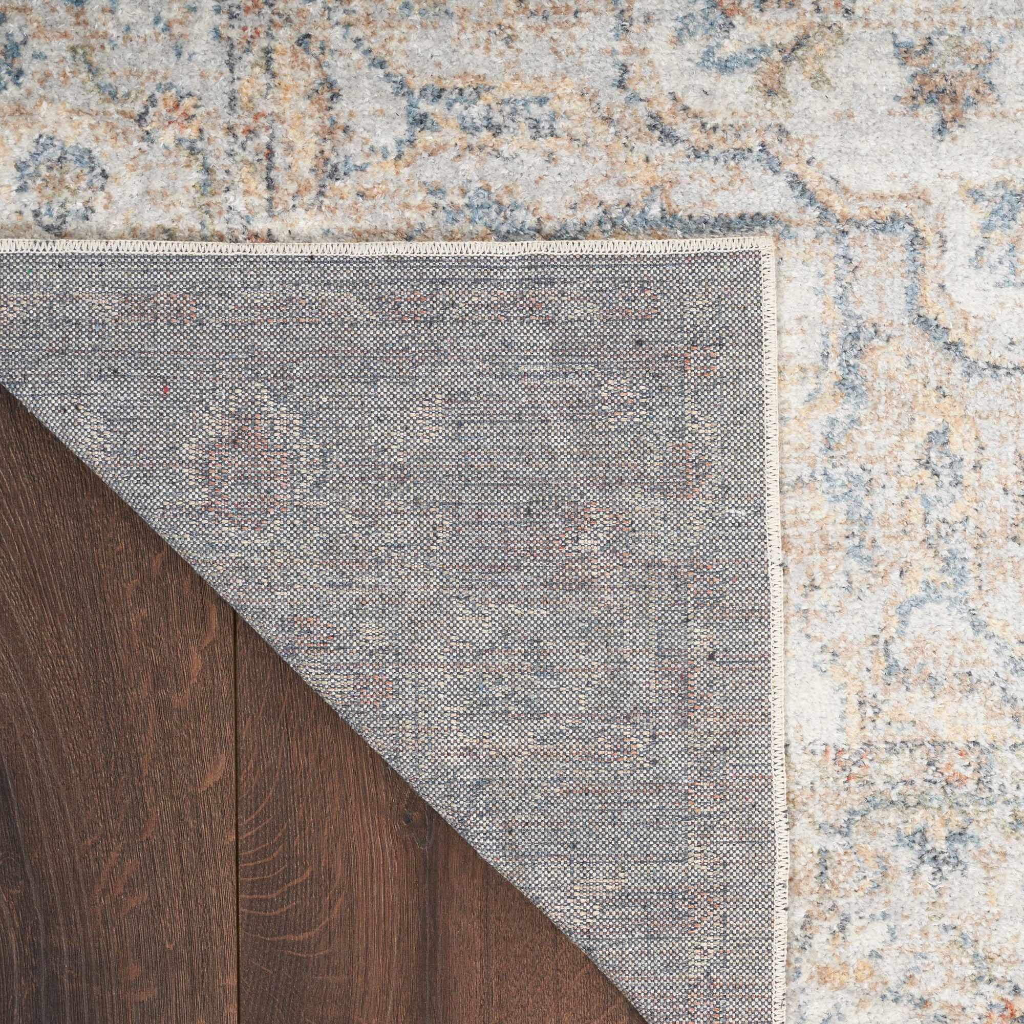Nourison Astra Machine Washable 9' x 12' Grey Multicolor Vintage Indoor Flatweave Rug