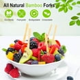 thumbnail image 6 of Wooden Mini Forks Disposable Forks for Appetizers 3.5" Small Forks Appetizer Forks for Fruit,Cocktail Forks for Parties, Weddings(100Pcs), 6 of 8