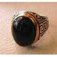 thumbnail image 4 of Black Onyx Mans Ring, Natural Black Onyx, December Birthstone, Silver Jewelry, 925 Silver Ring, Birthday Gift, Heavy Mens Ring, Arabic Design, Ottoman Style Ring, Christmas, Turkey Mens Signet Ring, 4 of 6