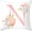 Pink-n, variant on Throw Pillow Covers Alphabet Decorative Pillow Cases ABC Letter Flowers Cushion Covers 18 x 18 Inch Square Pillow Protectors for Sofa Couch Bedroom Car Chair Home Decor (N)