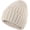 Beige, variant on Women's Rib Knit Cuffed Beanie Hat Stretch Acrylic Winter Hat Thick Warm Snow Ski Cap
