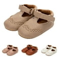 thumbnail image 4 of Otqutp Toddler Girls Closed Toe Mary Jane𝘀 Leather Flats Soft-Soled Moccasins for Girls First Walker Non-Slip Flat Shoes, 4 of 8