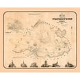 thumbnail image 2 of Whiting 31x26 Black Ornate Wood Framed with Double Matting Museum Art Print Titled - Watertown Massachusetts - Whiting 1850, 2 of 4