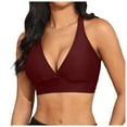 thumbnail image 2 of Siilsaa Women's Sporty Adjustable Wide Straps Bikini Top Large Bust Criss Cross Back Supportive Swimsuit Tops Only ,M, 2 of 4