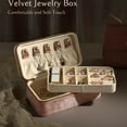 thumbnail image 2 of TAIMY Travel Jewelry Box, Double-Layer Jewelry Organizer, Portable Jewelry Storage Case for Rings, Earrings, and Necklaces(Blush Peach), 2 of 6