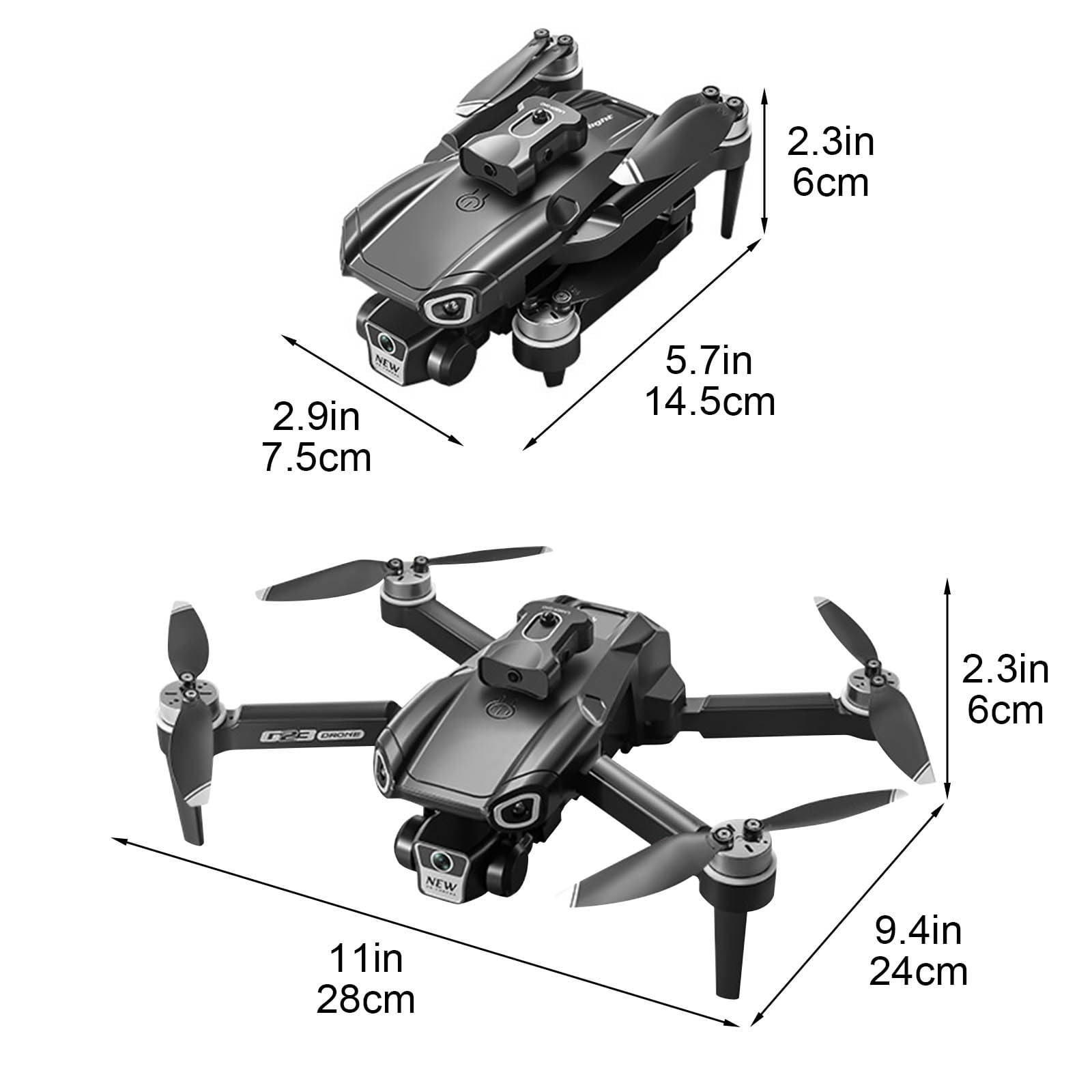 Fjnjuu Drone for Beginner Christmas Gifts Remote - Controlled Drone with Brushless Motors 4.3 - Inch Detachable Screen for Aerial Photography - 8K Lens 5x Intelligent Obstacle Avoidance
