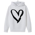 thumbnail image 3 of Sudadera con capucha y estampado de corazón de San Valentín, sudadera de manga larga para niños y niñas, chaqueta para niñas de talla mediana y grande., 3 of 7