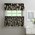 thumbnail image 2 of Kitchen Curtains 24 Inch Short - 3 Panel Set, Rod Pocket Window Curtain with Boho Vintage Mushroom Print, 100% Polyester for Farmhouse, Cafe, Kitchen, Bedroom, Easy Wash, 2 of 6