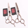 thumbnail image 1 of Juego de tijeras profesionales para cortar el cabello de 6 pulgadas, tijeras de barbero de acero inoxidable, oro rosa., 1 of 5