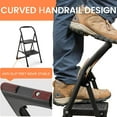 thumbnail image 5 of Step Stool for Adults,2 Step Ladder Folding 330lbs Anti Slip Step Stool,Foldable Ergonomic 2 Steel Stool with Wide Pedal for Home, Kitchen, Office (Matte Black), 5 of 14
