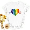thumbnail image 4 of Dovford T Shirts Women Rainbows Heart Graphic Tees Shirts LGBT Shirts Casual Short Sleeve Tops, 4 of 6