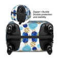 thumbnail image 2 of Fuzoiu Golden Blue Snowflakes Print Suitcase Cover,Washable Luggage Covers for Suitcase,Elastic Luggage Protector Cover,Scratch Resistant Travel Suitcase Covers-X-Large, 2 of 7
