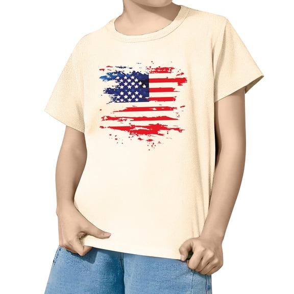 JLMSPLWG Toddler Flag Shirt Independence T Shirt Kids 250 Years American Short Sleeve Tops Boys America Anniversary 250th Freedom Tees Newborn Boy Clothes