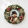 thumbnail image 3 of DIY Christmas Wreath Kit with LED Lights, Light-Up Pearl Painting Kit, Diamond Art Wreath for Adults, Beaded Christmas Wreath Ornament for Door & Wall, 7.9" × 7.9", Akmoler, 3 of 6