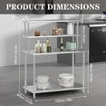 thumbnail image 2 of BENESKY 48 x 24 Inch Stainless Steel Work Table with Overshelves, Heavy Duty Kitchen Prep Table with Adjustable Shelf for Commercial Restaurant, Garage, Warehouse, 2 of 6