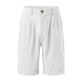 thumbnail image 3 of toraway Male Summer Casual Solid Short Pant Button Short Trouser Pant Pocket Short Fashion Short L, 3 of 3
