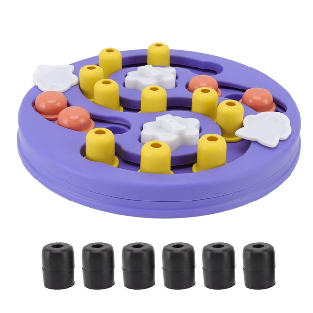 Juguetes interactivos para perros que mejoran el coeficiente intelectual, reducen el aburrimiento y la ansiedad, comedero lento para cachorros, color morado.