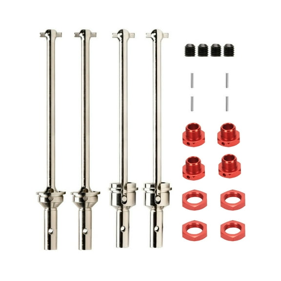 Mesimsple Steel Front Rear CVD Driveshaft & 17mm Wheel Hex Hub Nuts for Arrma 1/8 Typhon 6s Drive Shaft 1/7 Felony Limitless Roller Infraction 6s Blx Upgrade Parts