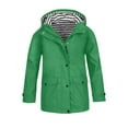 thumbnail image 4 of MUXiin Girls Rain Jacket Size 8,Kids Rain Jacket Lightweight Waterproof Rain Coats Outerwear with Hood for Boys Girls Back To School Fashion Clothes(7-8 Years,Green), 4 of 8