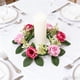 thumbnail image 5 of CaiYueKe Artificial Rose Flower Candle Holder Wreath Wedding Tabletop Decoration Romantic Centerpiece for Valentine's Day Anniversary Party Home Decor, 5 of 7