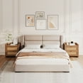 thumbnail image 2 of Nightstands Set of 2, Rattan Night Stand with Charging Station, Side Table with 2 Made Rattan Decorated Drawers, 2 of 8