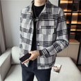 thumbnail image 3 of Abrigos masculinos de corte entallado, novedad en chaquetas de lana y mezclas para hombre, ropa de moda 2024, estética, alta calidad, marcas originales, Harajuku Y2k, 3 of 5