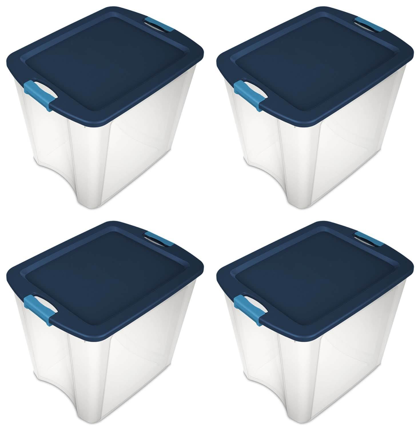 Sterilite 26 Gallon Latch & Carry Plastic Storage Tote Container Box (4 Pack) Images Sterilite 26 Gallon Latch & Carry Plastic Storage Tote Container Box (4 Pack)