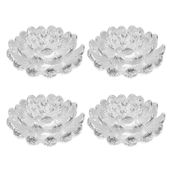 4 Uds. De dijes de loto con incrustaciones de aleación de Zinc, decoraciones Diy para té, dijes decorativos Diy para tazas de té, proyectos de té, dijes de Metal Diy