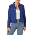 thumbnail image 2 of Musuos Women´s Solid Color Denim Jacket, Casual Long Sleeve Button Down Chest Pocket Jean Jacket, 2 of 10