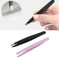 thumbnail image 2 of Happydeer Pro Stainless Steel Slanted Tip Eyebrow Tweezers Hair Removal Clip Makeup Tool, 2 of 5