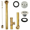 thumbnail image 5 of Westbrass 22-1/2" 17 ga. Brass Bathtub Assembly with Trip Lever and Strainer Drain, Polished Nickel, 5 of 17