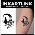 thumbnail image 1 of shiyou-Tattoo Tech, 2 Sheets Small Semi Permanent Tattoo, Adult Art Design Temporary Tattoos, Lasts 1-2 Weeks, Waterproof, Realistic Look, No Adhesive, No Reflection (Cat on the Moon), 1 of 4