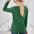 thumbnail image 5 of Annhoo Womens Long Sleeve Shirts Loose V Neck Button Front Tops Fall Casual Comfy Solid Color Blouse Tees, 5 of 9
