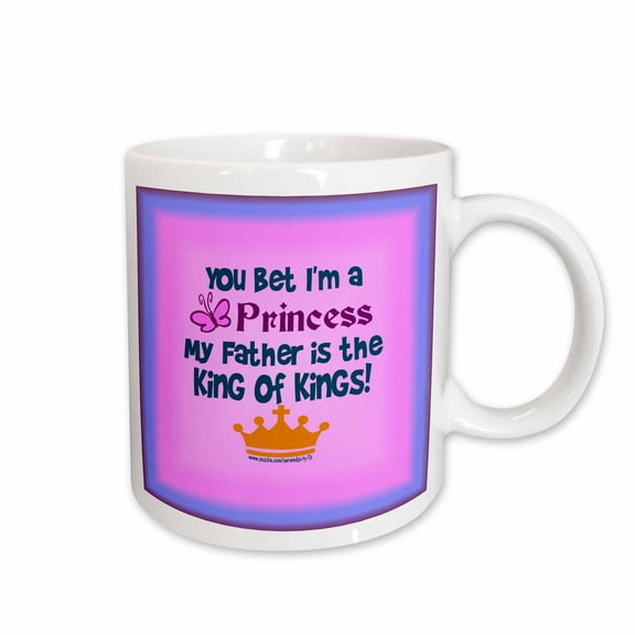 3drose, You Bet Im a Princess on Pink, 11oz Mug