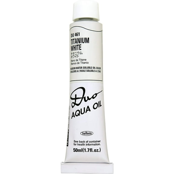 Holbein Duo Aqua Water Soluble Oils - Titanium White, 50 ml tube