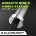 thumbnail image 3 of HANDBODE Olympic Barbell Bar 5 ft Weightlifting Bar for Powerlifting, Bench Press, Deadlift, Squat - 500 lb Capacity, Home & Gym Strength Training, Silver & Black, 3 of 10