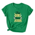 thumbnail image 2 of EGNMCR T-Shirt de Pâques Chemises pour Femmes Imprimé de Pâques Imprimé Manches Courtes Décontracté Ample Haut Manches Courtes Col Rond Haut/chemise Femmes T-Shirts, 2 of 3