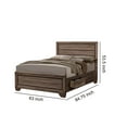thumbnail image 5 of Wooden Queen Size Bed with 4 Spacious Side Rail Drawers Brown - Saltoro Sherpi, 5 of 5