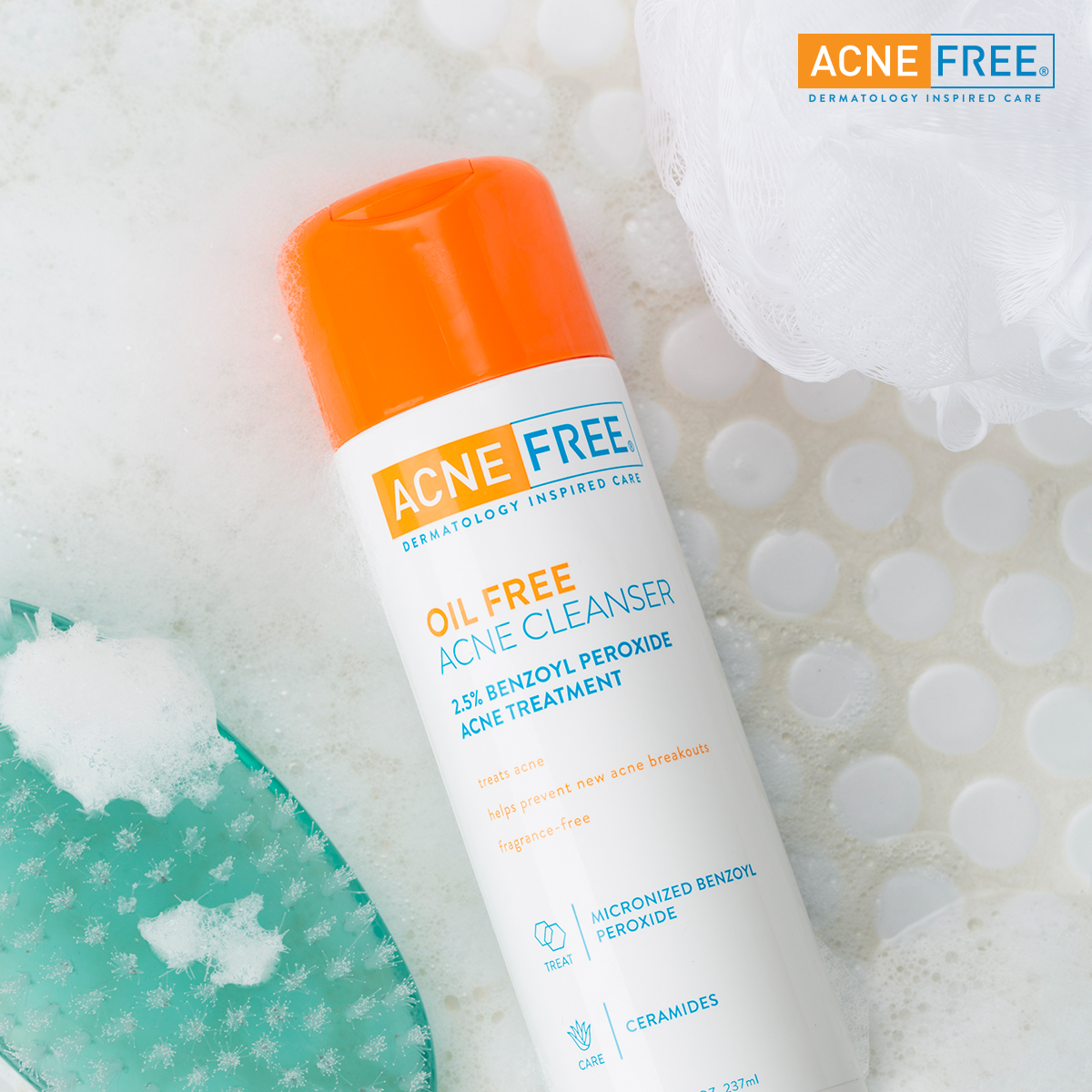 AcneFree Oil Free Acne Cleanser with 2.5% Benzoyl Peroxide, 8 oz - image 4 of 14