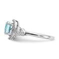 thumbnail image 4 of Primal Gold 10 Karat White Gold Aquamarine and Diamond Ring, 4 of 5