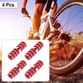 thumbnail image 2 of Motoforti 4pcs Bicycle Foot Pegs 9mm Thread Diameter Cylinder Shaped Aluminum Alloy Red Universal, 2 of 7