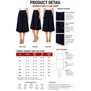 Womens Casual High Waist A-Line Midi Skirt for Work and Everyday Wear